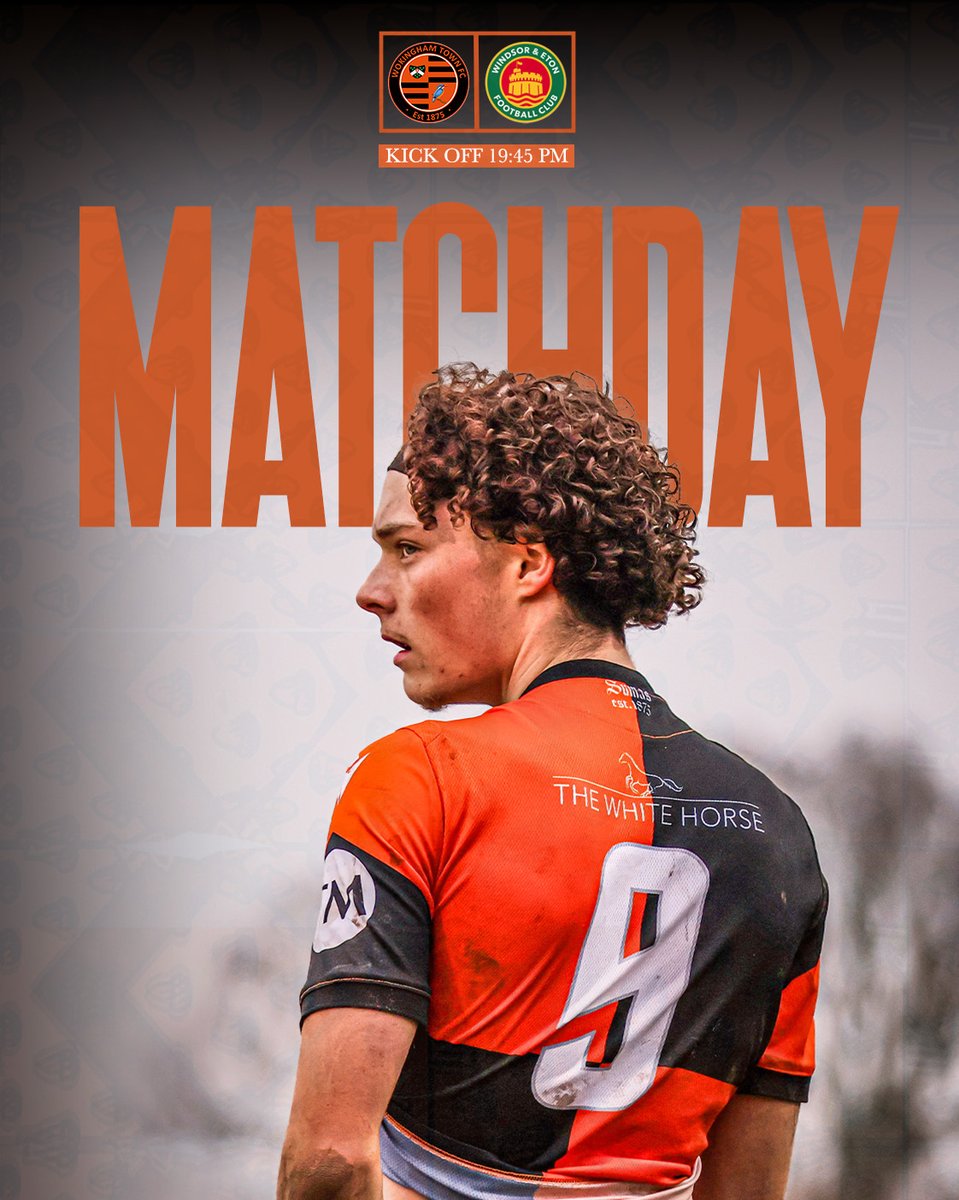 WokinghamTownFC's tweet photo. 🍊🐦‍⬛ 𝘾𝙐𝙋 𝙁𝙄𝙉𝘼𝙇 𝙈𝘼𝙏𝘾𝙃𝘿𝘼𝙔

League Cup Final action awaits this evening as we face Windsor &amp; Eton.

👕 @WindsorEtonFC 
📍 Cobham FC, KT11 3EP
⏱️ 19:45 https://t.co/pf46k2iTRk