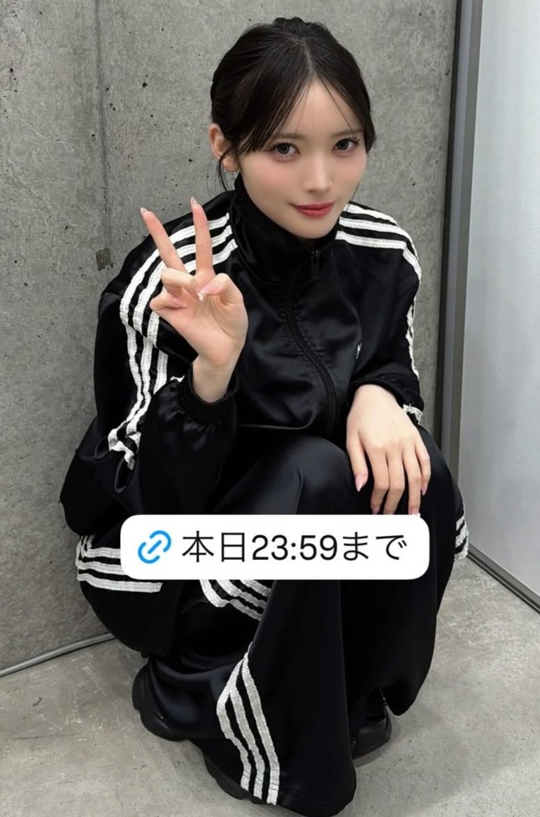 adidasを着こなすなべちゃん💜 #真鍋凪咲 #すきのよせ鍋