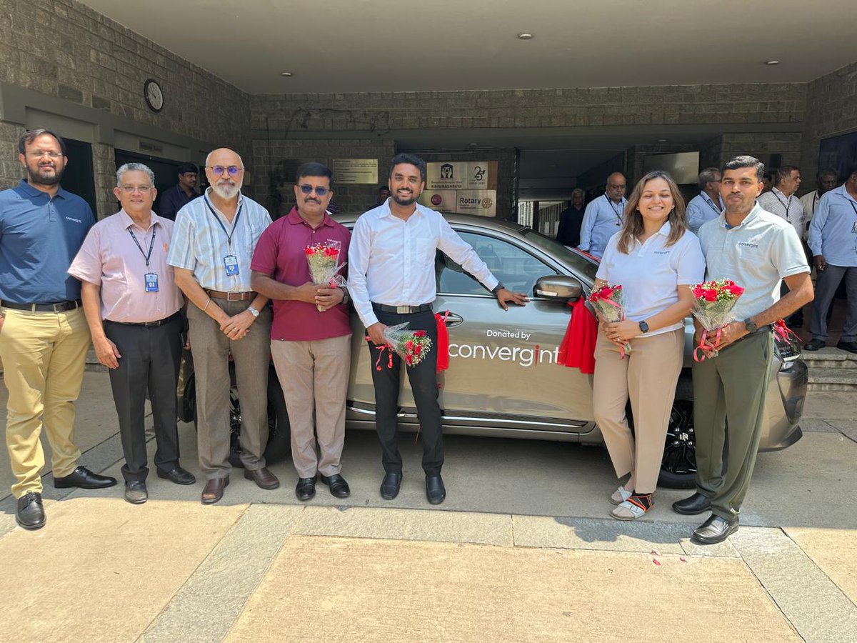 Karunashraya's tweet photo. Grateful to Convergint for donating a vehicle to Bangalore Hospice Trust – Karunashraya. This support will strengthen our hospice services and help us provide compassionate care to patients and families in need. Thank you for partnering with us in our mission of care and dignity. https://t.co/Uqs3hzunkR
