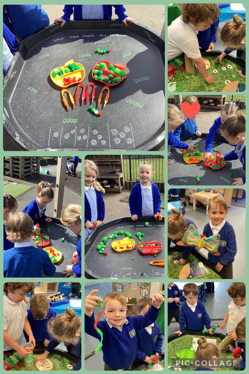ReceptionSTP's tweet photo. Yesterday the children loved exploring their new ‘The very hungry Caterpillar’ activities. #YFSatSTP #EnglishatSTP https://t.co/PPvpBFDRt7