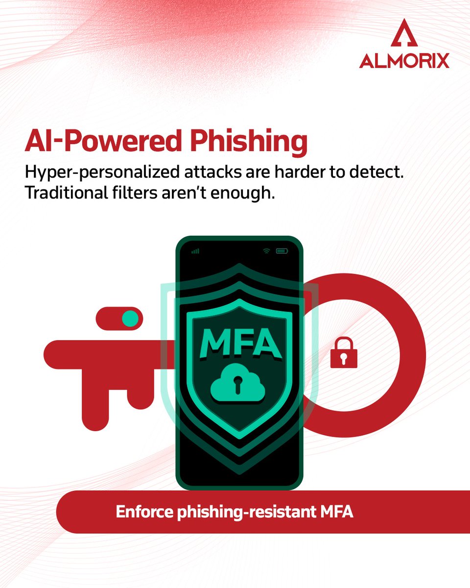 AlmorixTech's tweet photo. Cyber threats are evolving faster than ever.
Is your business ready for what’s next in 2026?
Stay secure, stay proactive with smarter digital protection powered by Almorix.

.
#CyberSecurity #DataProtection #AISecurity #DigitalTransformation #Almorix https://t.co/jfqL7TUstM