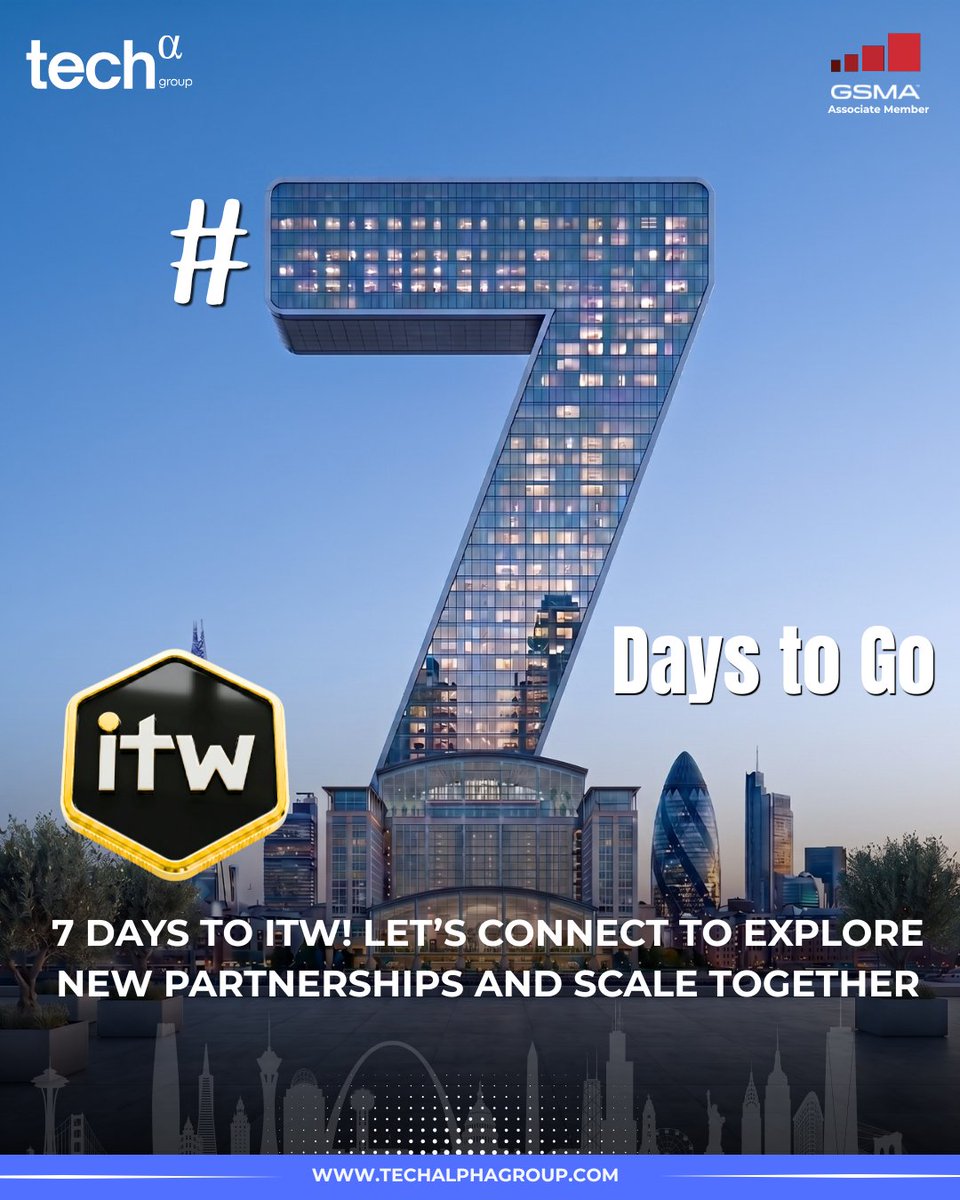 TechalphaGroup's tweet photo. ITW is just 7 days away. Connect with Techalpha Group for new business opportunities
#itw #usa #itw2026 #business #techalphagroup https://t.co/tIVhAK1huJ