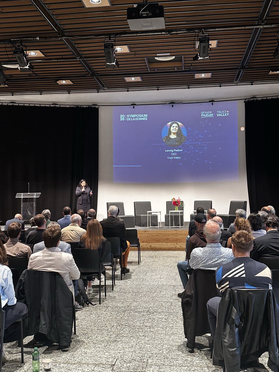 TrustValleyCH's tweet photo. 🚀🛡️🇨🇭🌐 C'est parti pour le "Symposium de la donnée 2026" avec Christophe Darbellay, Chef du Département de l’économie et de la formation, Etat du Valais. Une journée prometteuse à Martigny en perspective. Plus d'infos: https://t.co/4Kcq7dtlBb #TrustValleyCH cc @lennig https://t.co/aFgrWFZU4K