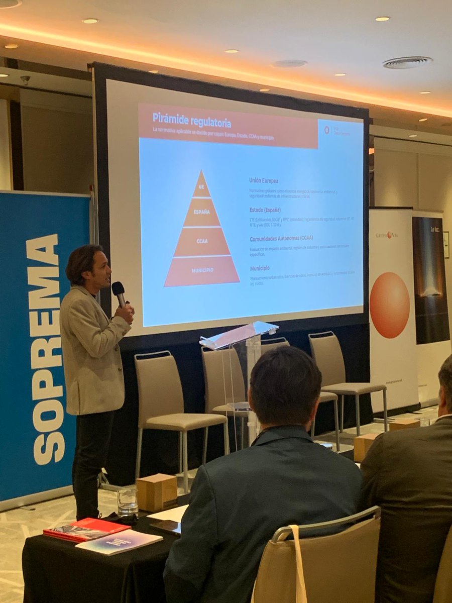 pgiengineering's tweet photo. Estuvimos en los encuentros de Construcción de Data Centers organizados por Grupo Vía en Barcelona y Porto.
🔹 Manel Ávila habló sobre los retos regulatorios de los data centers hyperscale.
🔹 Guillem Richard  abordó el impacto de la Taxonomía Europea en los data centers. https://t.co/wDIktrNhXQ
