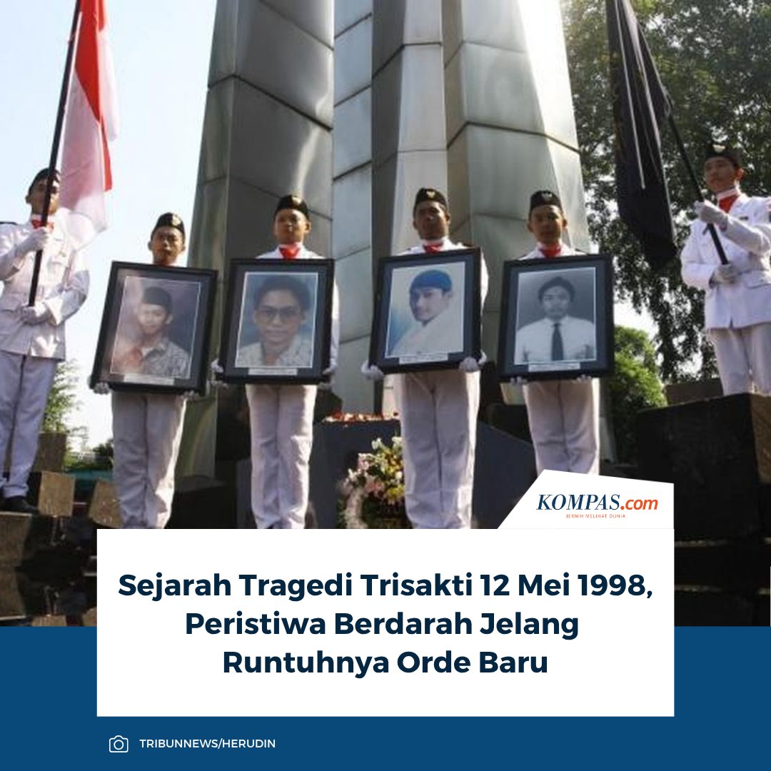 kompascom's tweet photo. Baca di sini: https://t.co/V0TpYdJIoY

Tragedi Trisakti menjadi salah satu peristiwa penting dalam sejarah Reformasi 1998 di Indonesia yang memperkuat desakan publik terhadap berakhirnya kekuasaan Orde Baru dan turunnya Presiden Soeharto.

~AM #Trisakti #Reformasi #OrdeBaru https://t.co/0N6ui6z6jO