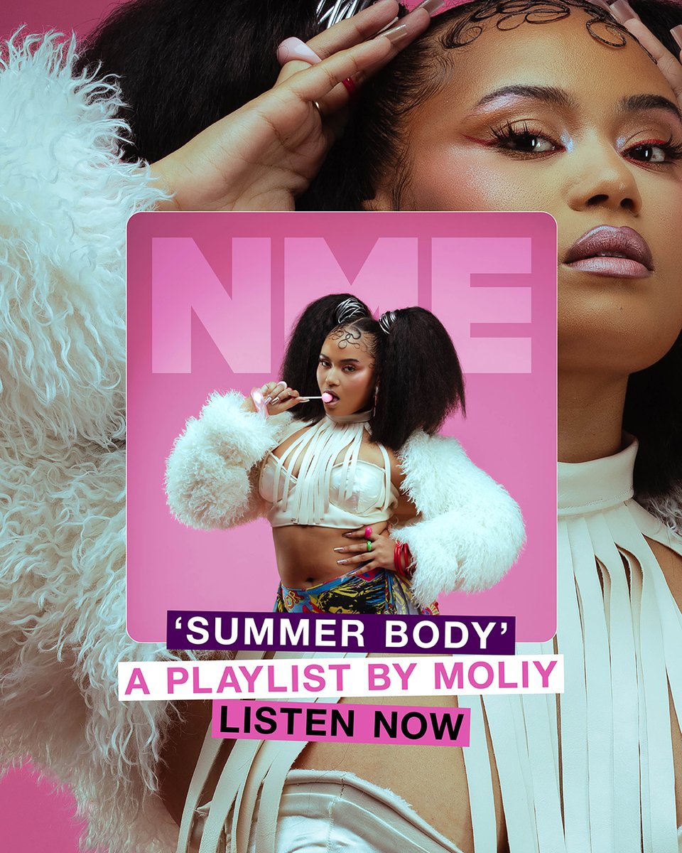 NME's tweet photo. .@moliymusic has curated an exclusive playlist titled ‘Summer Body' for #NMETheCover. It includes tracks from the likes of @iamcardib, @Latto, #SAILORR, @sashakeable and more. Listen in full: https://t.co/UnO6rDpA6p https://t.co/IPN0NFy5uP