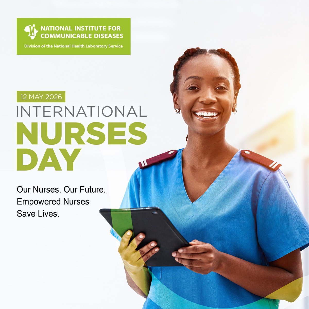 nicd_sa's tweet photo. Today, we honour the dedication, compassion, and resilience of nurses who work tirelessly to care for those in need and promote healthier communities. This year’s theme, “Our Nurses. Our Future. Empowered Nurses Save Lives,” highlights the vital role nurses play in saving lives https://t.co/2ilVJ3Bn0W