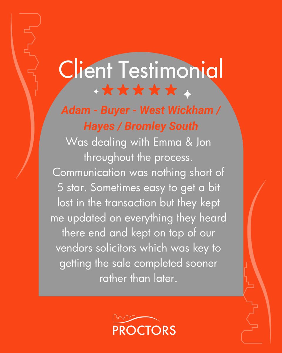 ProctorsHomes's tweet photo. We’re delighted to share this week’s fantastic #TestimonialTuesday from recent buyer, Adam 🌟🌟🌟🌟🌟

Congratulations on your new home, and thank you for trusting Proctors to be part of your journey. 🏡✨ https://t.co/nsa9nkwNe2