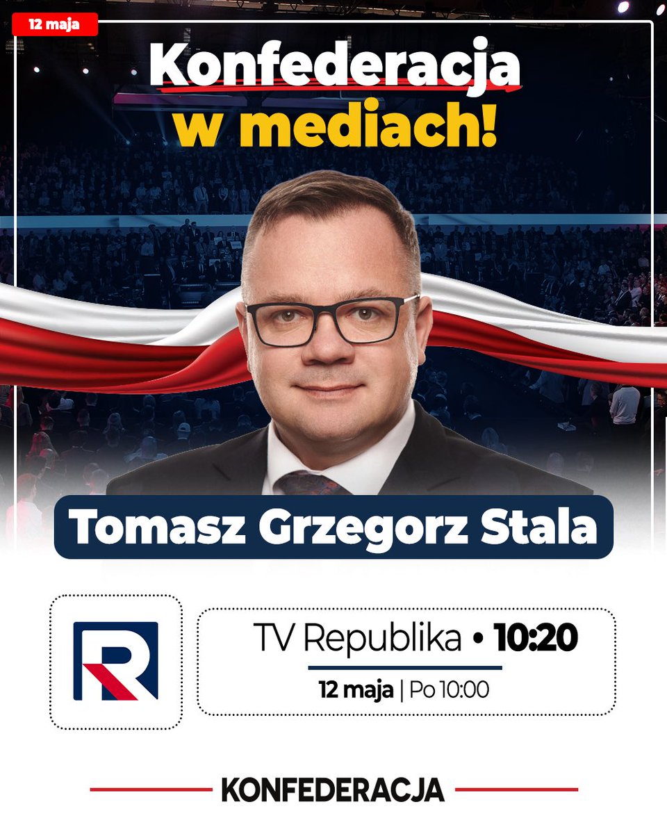 tgstala's tweet photo. 🎙️ Dziś debiutuje w TV Republika. Zapraszam wszystkich do obejrzenia programu na żywo, zaczynamy punktualnie o 10:20. Miłego oglądania! https://t.co/quukLb9sAD