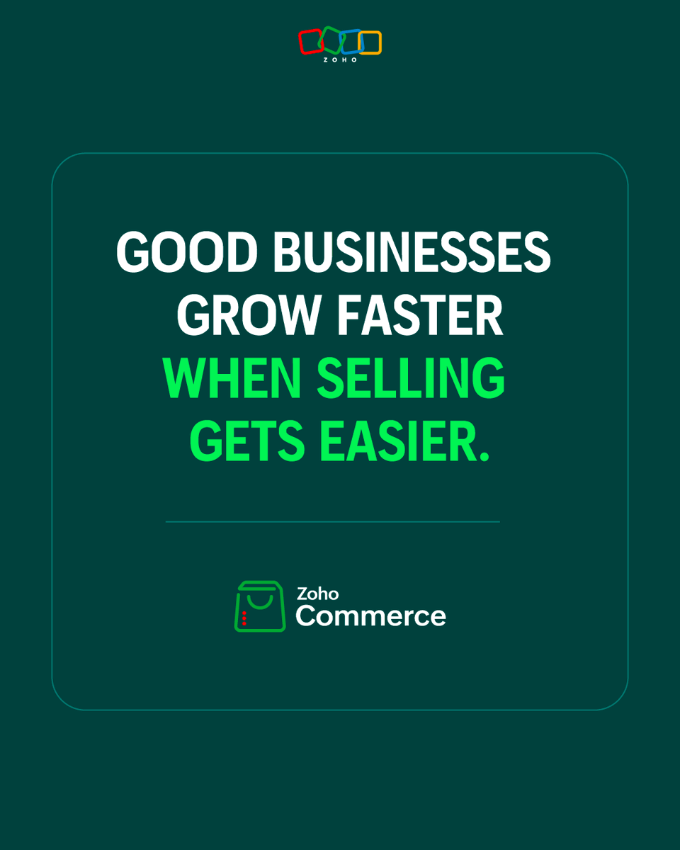 Zoho Commerce tweet media