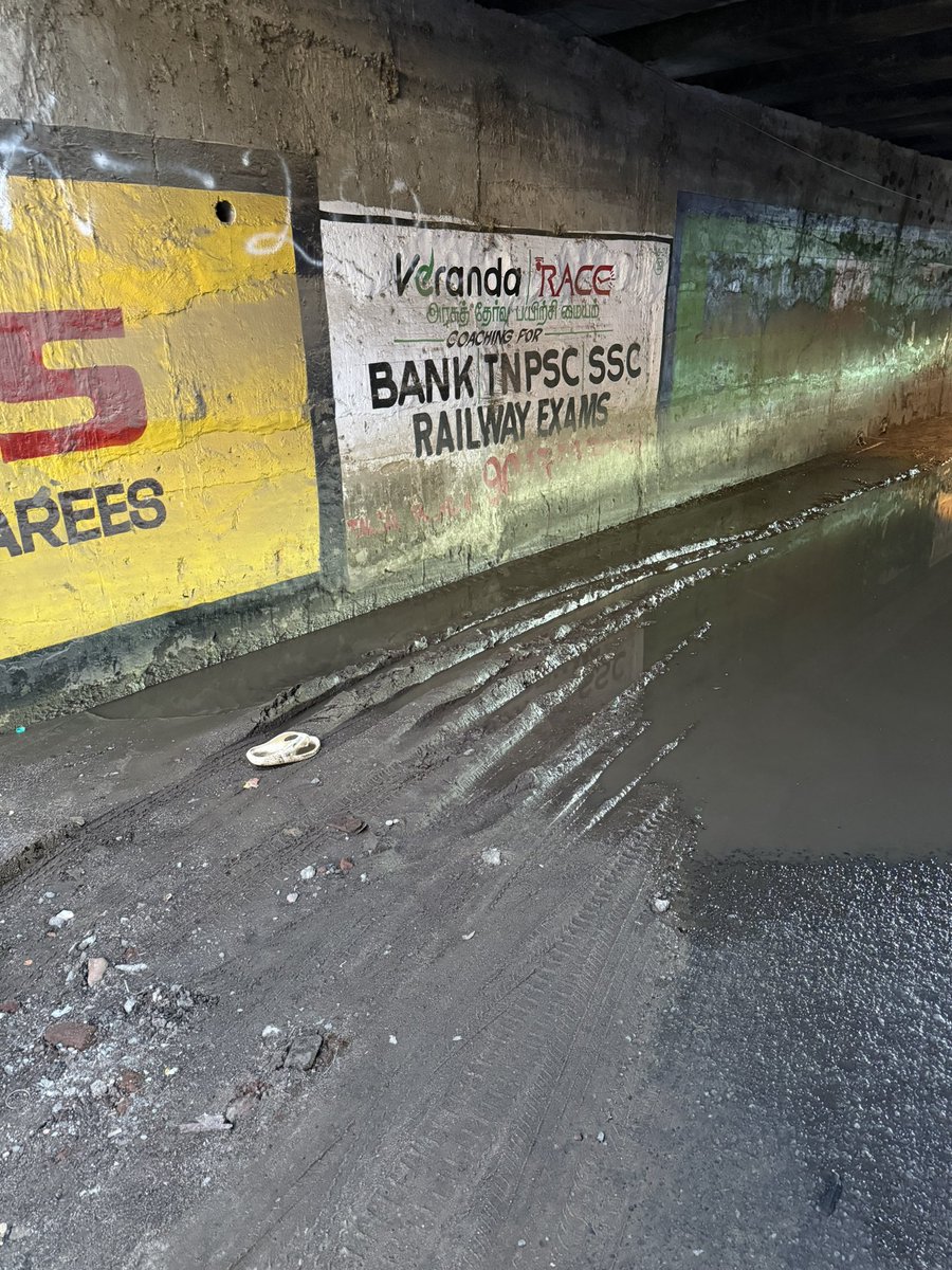 ahmalstrong's tweet photo. Hi @chennaicorp Stagnant water for over a week and Improper dustbin placement forces pedestrians onto the dry side at Ekkattuthangal–Ashok Nagar bridge subway near Puthiya Thalaimurai office. The area has become highly unhygienic with foul smell and mosquito breeding. take action https://t.co/nshVG5k20k