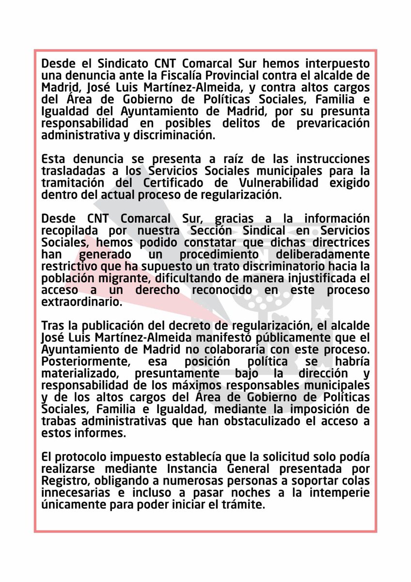 CNT Comarcal Sur Madrid tweet media