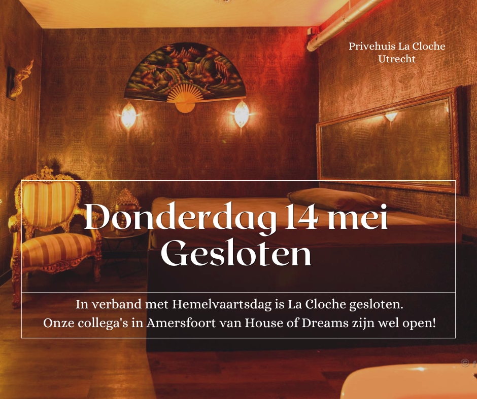 LaClochePrive's tweet photo. Omdat de Amsterdamsestraatweg op Hemelvaartsdag een braderie heeft, zijn wij aanstaande donderdag gesloten.

Onze collega’s bij @houseofdreamsnl in Amersfoort zijn overigens wel geopend! https://t.co/DclyQ3i610