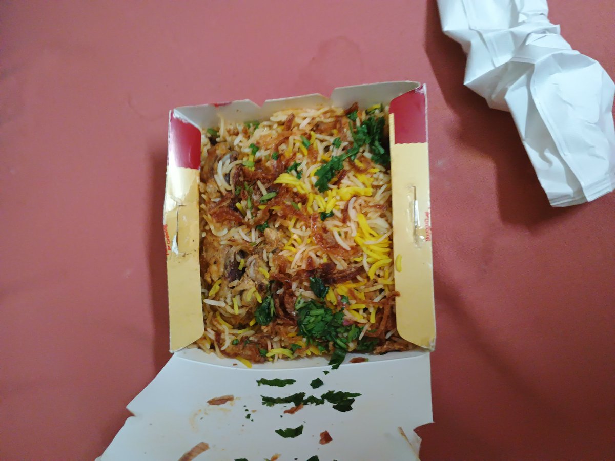 cheetahfuture's tweet photo. Ordered Veg biryani received non veg biryani @zomatocare @zomato 

Order id: 8102065599
I am pure veg, This is completely wrong for doing https://t.co/sxyfEK4JyN