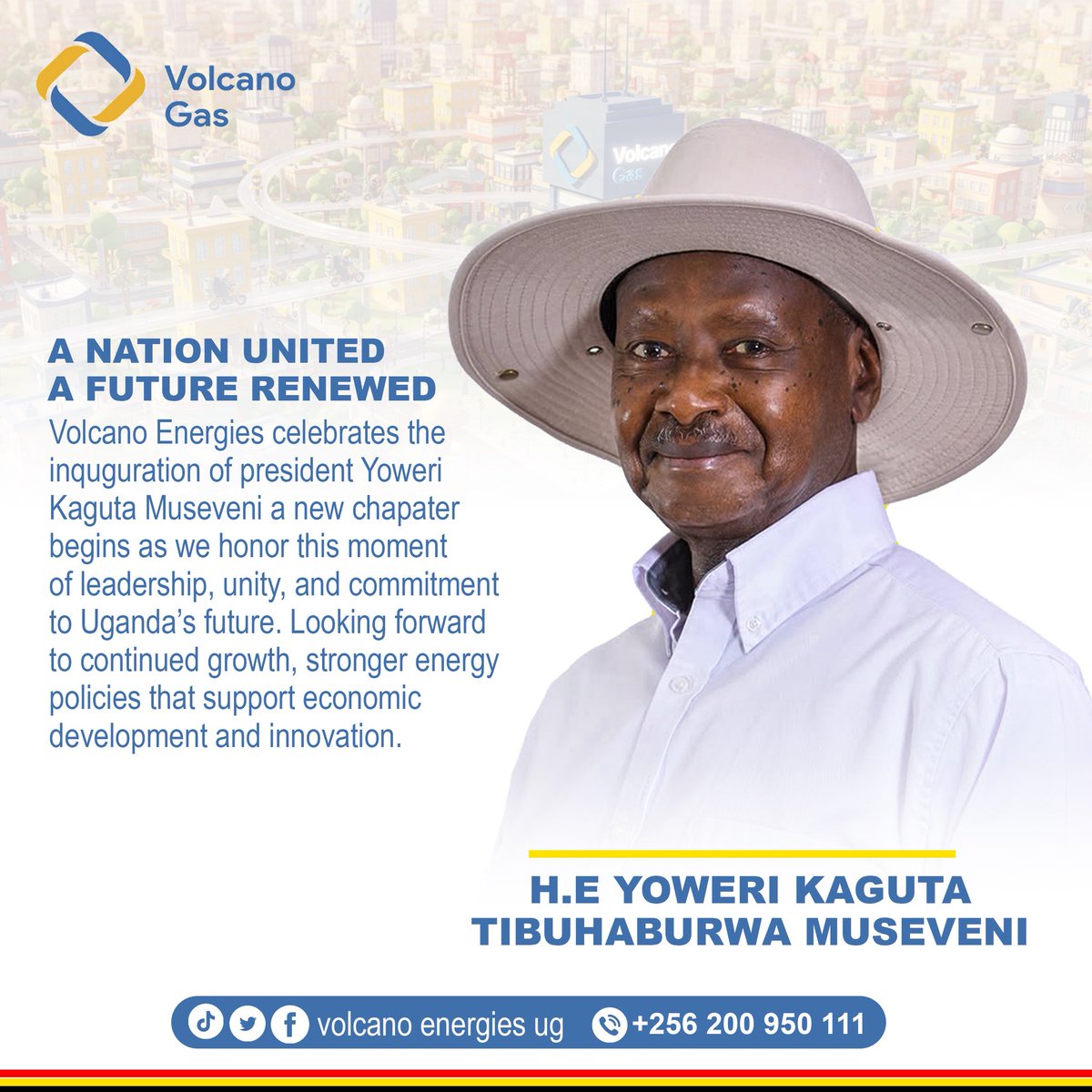 volcanoenergyug's tweet photo. Volcano Energies is proud to stand with the nation as we celebrate the inauguration of President Yoweri Kaguta Museveni.
As a new chapter begins, we reaffirm our commitment to powering Uganda’s progress.
#uganda #gas #celebrate #museveni https://t.co/uXbNDpSDiZ