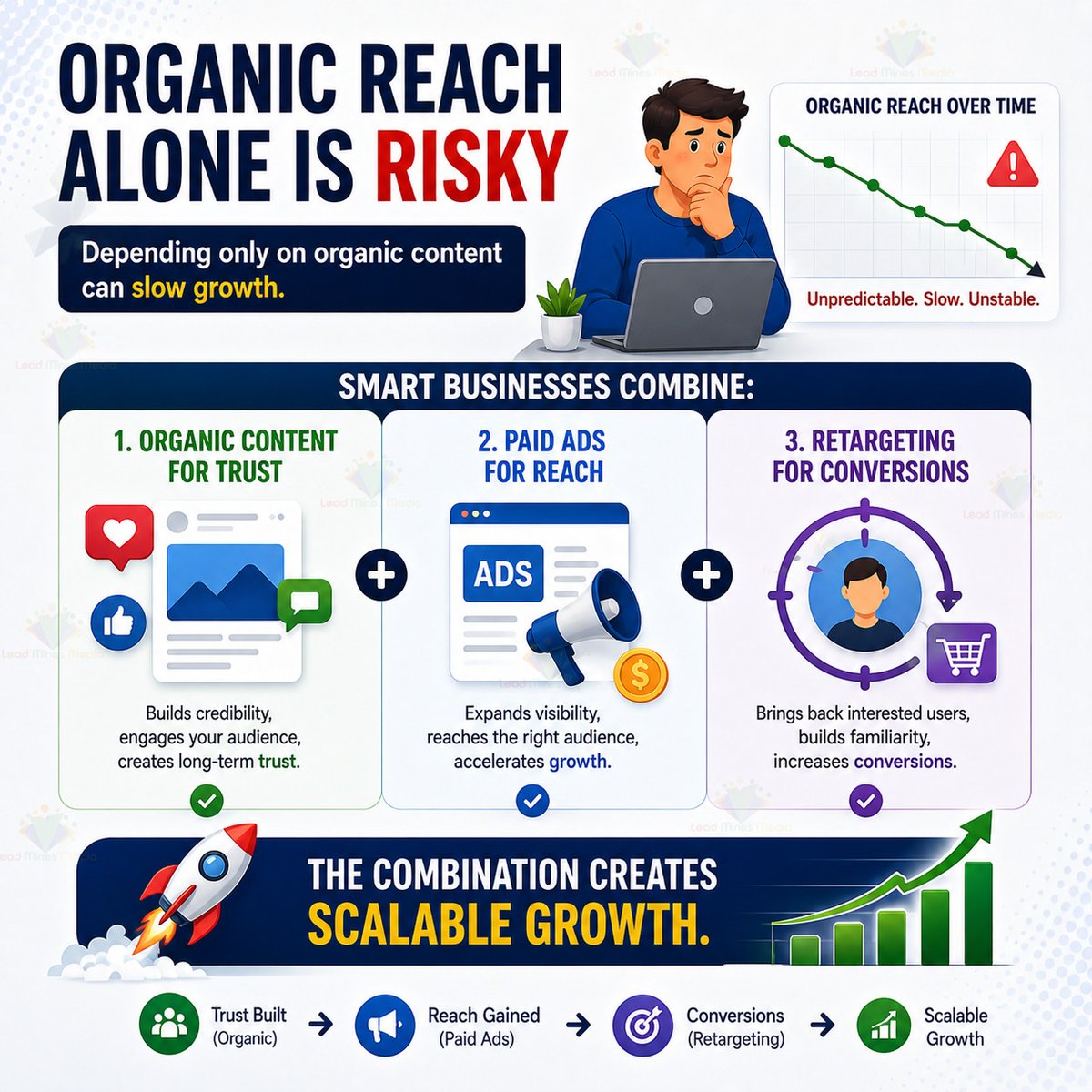 LeadMines's tweet photo. Organic Reach Alone is Risky
📞 Call Us: +91 9920222286
https://t.co/bAbTdW0biD | info@leadminesmedia.com
.
.
.
#work #sales #marketing #callmanagementsolutions #telecallers #customerservice #outboundprocess #salesmanagement #bpo #telecalling #inboundprocess #outsourcing https://t.co/r1BvriWX9G