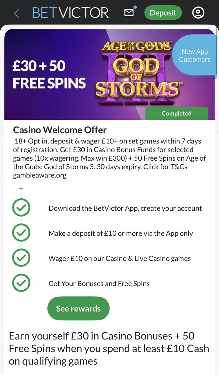 ItsTed__93's tweet photo. @BetVictor not received my bonus yet for being a new customer? Been a day now https://t.co/50sesXNRp0
