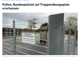 Taykra's tweet photo. Bundespolizist stirbt bei Schießtraining! Auf dem Truppenübungsplatz #Putlos zwischen Oldenburg in Holstein und Weissenhäuser Strand, ist ein Bundespolizist tödlich verletzt worden. Wie die Polizei den LN bestätigt, kam es zu einem Schießunfall. https://t.co/QBjnSvpV3C https://t.co/jihCtMHWUn
