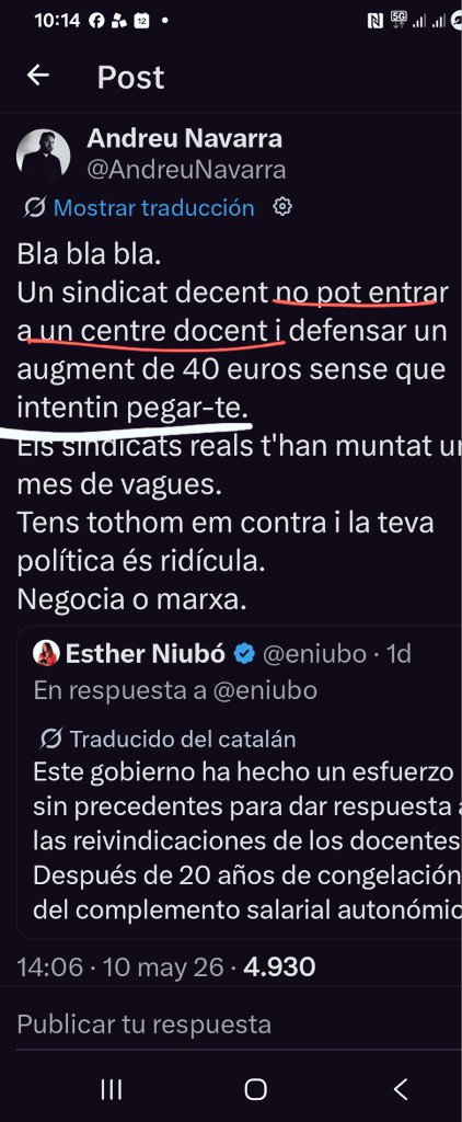 PublicaCat's tweet photo. Estaria bé saber si el @sindicat Aspepc.sps recolza aquestes declaracions d'un dels seus delegats sindicals incitant a la violència contra altres persones, companyes i delegats sindicals. Tot no hauria de valdre per esgarrapar vots. https://t.co/SILuks5ZNM