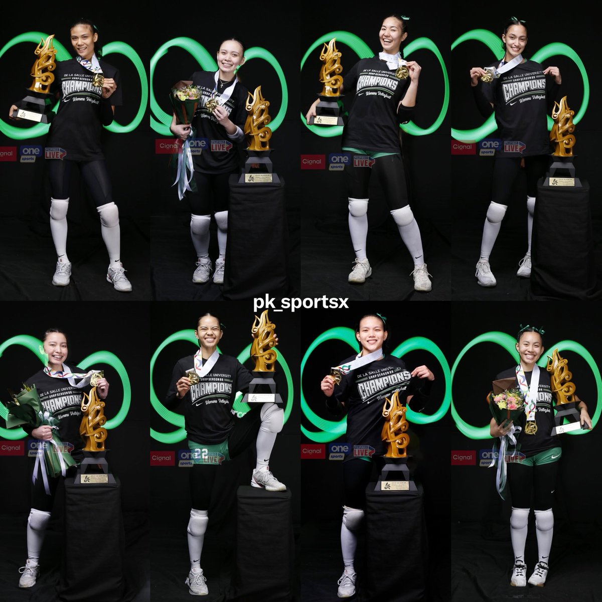 pk_sportsx's tweet photo. DLSU Lady Spikers’ UAAP Season 88 Official Championship Photos 🏆🥇💚🤍🏹

This is a 16-0 win and De La Salle University WVT’s 13th title under one head coach, Coach Ramil De Jesus! 💥🤩

#LegendsStartHere #UAAPSeason88 #StrengthInMotionHopeInAction https://t.co/g4s4P3cx78