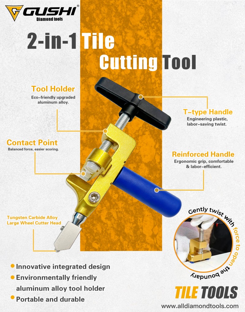 ToolsGushi's tweet photo. Upgrade your tile cutting work with our 2-in-1 Tile Cutting Tool.🎉🎉🎉

Durable aluminum alloy holder, tungsten carbide cutter head, and ergonomic handle for easier, cleaner operation.
OEM/ODM customization and wholesale orders are welcome. Contact us for bulk pricing! https://t.co/JlhYzRg1tc