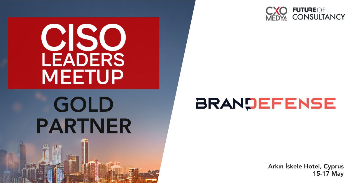 Brandefense's tweet photo. We’re excited to join the CISO Leaders Meetup Cyprus as a Gold Partner.

Between May 15–17 at Arkin İskele Hotel, the Brandefense team will be connecting with cybersecurity leaders to discuss how AI-driven threat intelligence is reshaping external threat detection, digital risk protection, and proactive security strategies.

If you’ll be attending, let’s meet and talk about:

- Emerging cyber threat trends
- External attack surface visibility
- AI-powered threat intelligence
- Digital Risk Protection strategies

See you in Cyprus. 🇨🇾

#Brandefense #CyberSecurity #ThreatIntelligence #DigitalRiskProtection #CISO #AI #CyberThreatIntelligence #CXOMedia #CyprusEvent