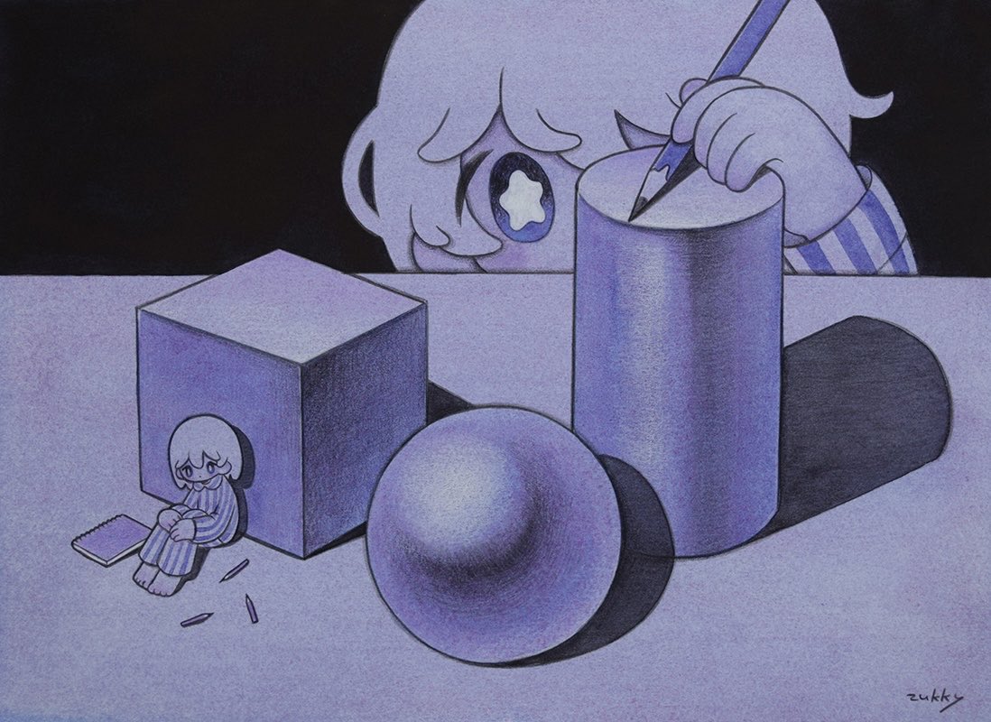 水彩画　タイトル「希望または、絶望50センチ✖️30センチです。 絵が上手くなりたい」 20260509 F4(333×242mm) 水彩紙、透明水彩、色鉛筆