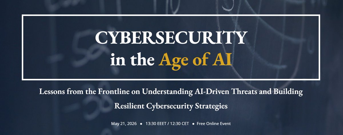 MetacitiesH's tweet photo. 📢 Webinar on Cybersecurity in the Age of AI

More information and registration: https://t.co/znJ6aMoorC https://t.co/hDVokdQjao