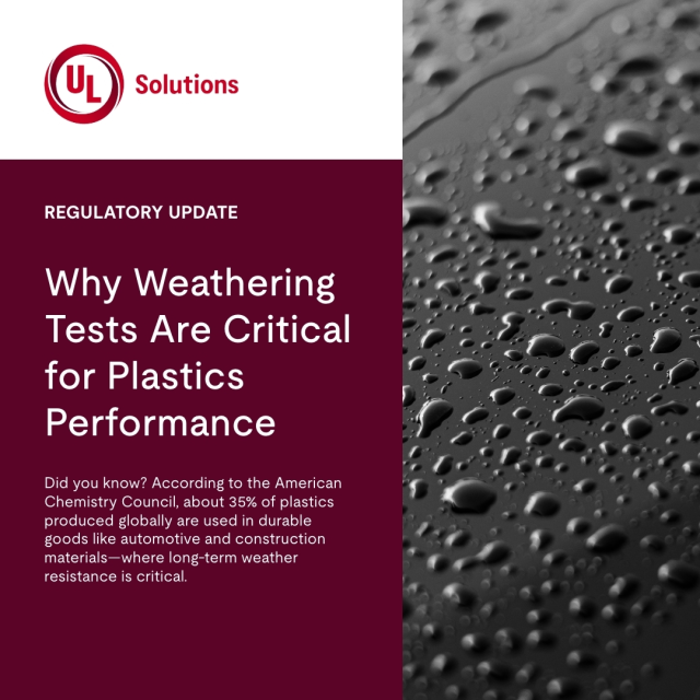 ulDanOShea's tweet photo. Plastics are everywhere—from automotive components to outdoor infrastructure—but exposure to sunlight, moisture, and temperature extremes can degrade their properties over time. Learn more about weathering test services on https://t.co/mt9i52ZhD6 #weareULSolutions https://t.co/LJPgR16Ii8