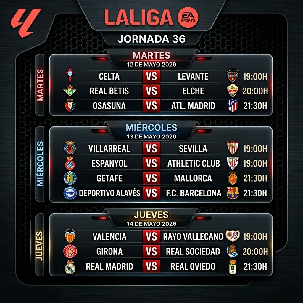 TUTEUVESHOPES's tweet photo. No te pierdas la Jornada 36 de LaLiga con #TUTVSHOP

Escríbenos sin compromiso y no te pierdas ningún partido de tu equipo y deporte favorito https://t.co/SR51yqIGx7