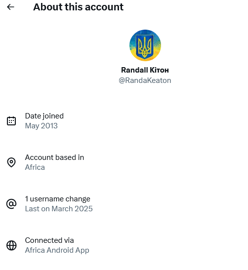 Happy Tuesday, #Fellas!
Time to do the daily 🧹 duty! Fakes to R&amp;B below. Thank you for your attention in this matter! 😉

x.com/Bihar126 (fake soldier now rebranded as Musk)
x.com/NadiiaAdamovich (connected from Africa)
x.com/Borysenkodaria0
x.com/RandaKeaton