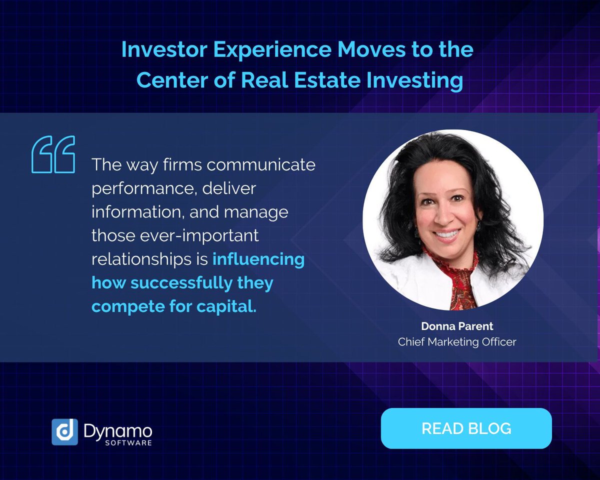 DynamoSoft's tweet photo. Investor experience is becoming a competitive advantage in real estate investing.

In this blog, read why investor experience is moving to the center of real estate investing — and how technology is reshaping the way firms engage. 

Read more: https://t.co/ZMbt8qjNet https://t.co/y2aJaRD6xw