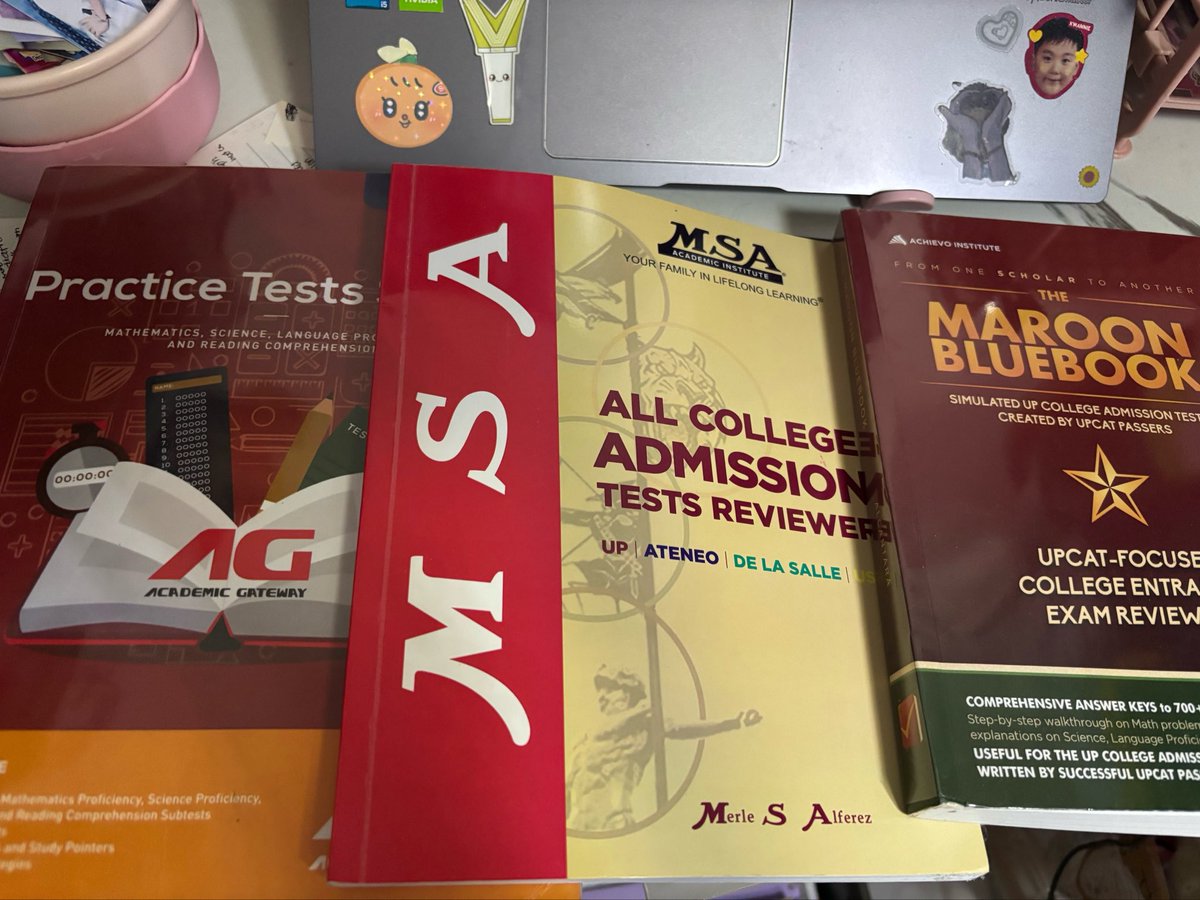 vi4nnaaa's tweet photo. COLLEGE BOOK REVIEWERS 📚

get nyo na!! with basbas from an USTET PASSER!! 😘😍😍🌸💐🥵🥵😫😫😘

Academic Gateway Practice Book- 900

Maroon Bluebook 4th Edition- 400

MSA- 300

Take all- 1500

🐯 mint condition https://t.co/MXqYYJjvra