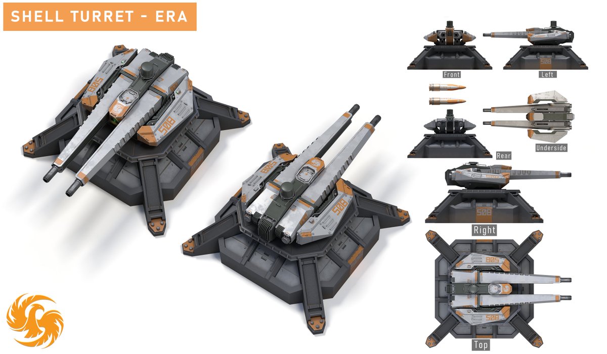 DefconZero69342's tweet photo. Shell Turret โ ERA's dedicated anti-vehicle platform. ERA's answer to enemy armor.
#DefconZero #ConceptArt #IndieGame #RTS https://t.co/Aw43hsTFVd