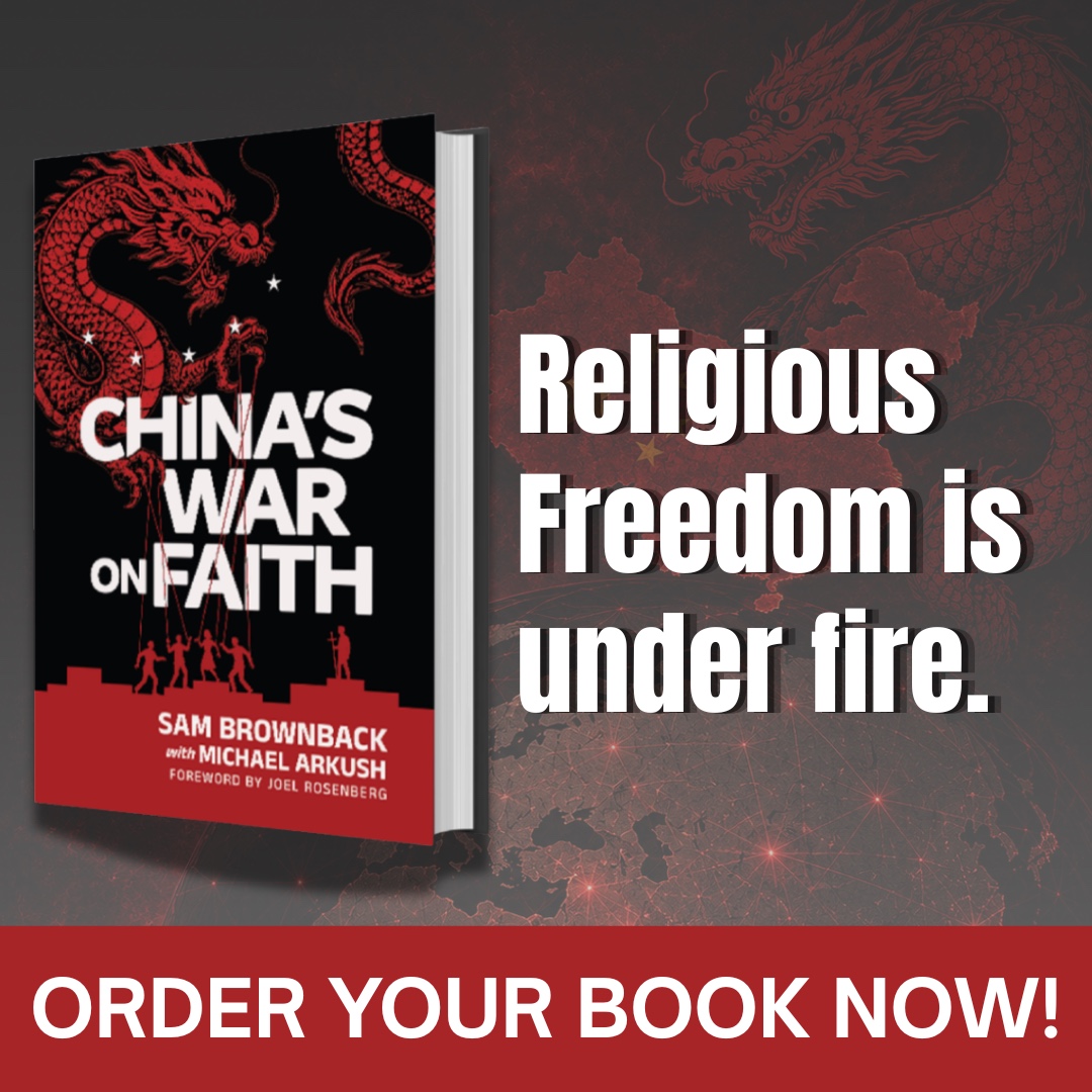 SamuelBrownback's tweet photo. The Chinese Communist Party is waging a war against faith.

Order my book, China's War on Faith, today to learn more about the CCP’s assault on religious freedom and the global consequences of digital authoritarianism.