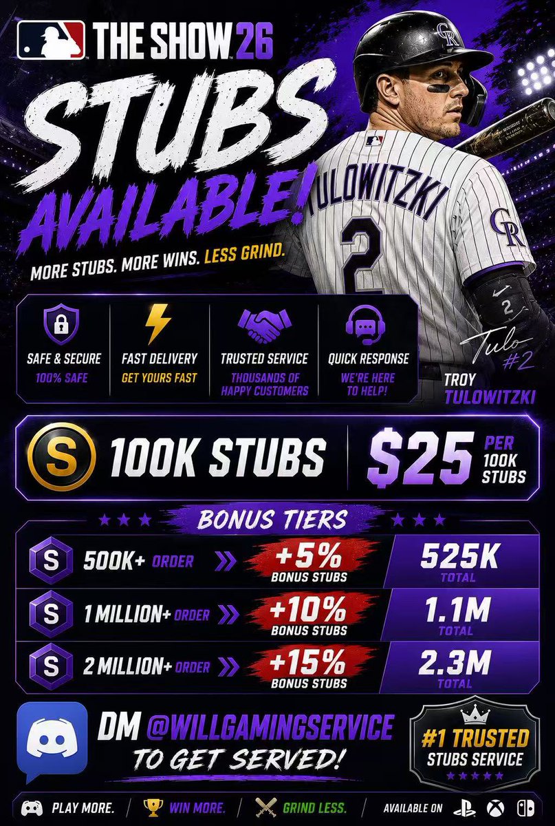 MLB The SHOW26 Stubs & BR Flawless |MUT &CUT Coins tweet media