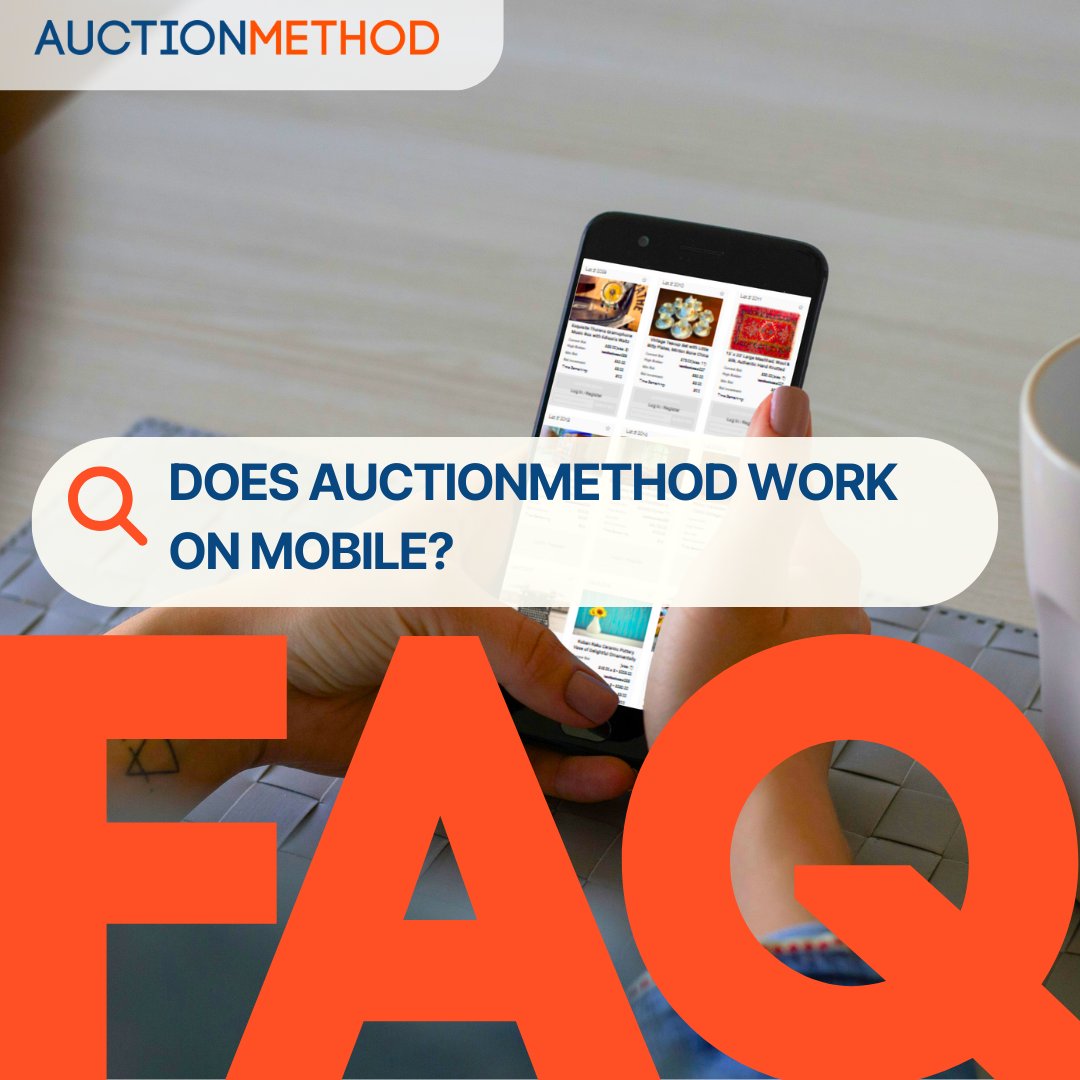 AuctionMethod's tweet photo. Absolutely. AuctionMethod offers mobile apps and a fully responsive experience that works seamlessly across desktop, tablet, and mobile. -time updates, and streamlined checkout keep bidders engaged and coming back.📱https://t.co/iBMoTVd8Vw  #auctioneer #auctiontech https://t.co/nOfynw7W48
