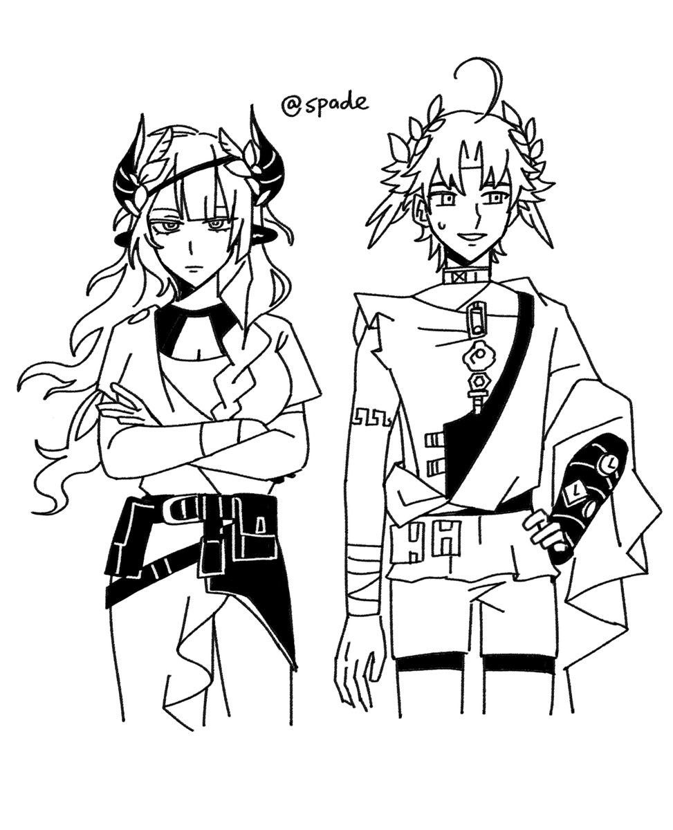 Spade920708's tweet photo. #Arknights 登场于雅赛努斯复仇记的二位♂→♀ https://t.co/kHRInCQ2gy