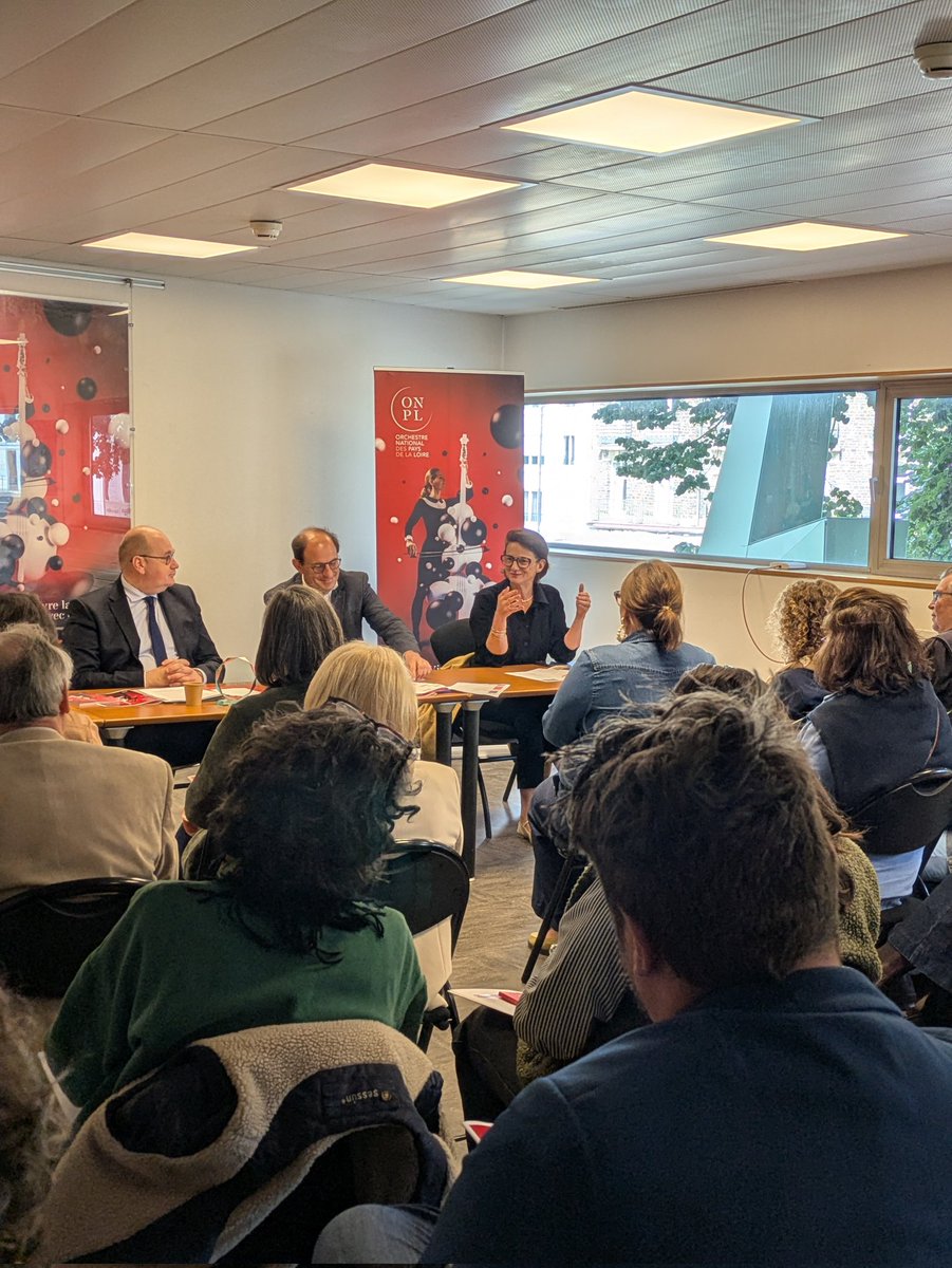 ONPL_orchestre's tweet photo. Ce matin, présentation de la nouvelle saison 26/27 de l'ONPL à la presse avec @Antoine_Chereau @isabelleleroy4 @aymericseassau @paysdelaloire @nantesfr https://t.co/zcQXOvZ6yu