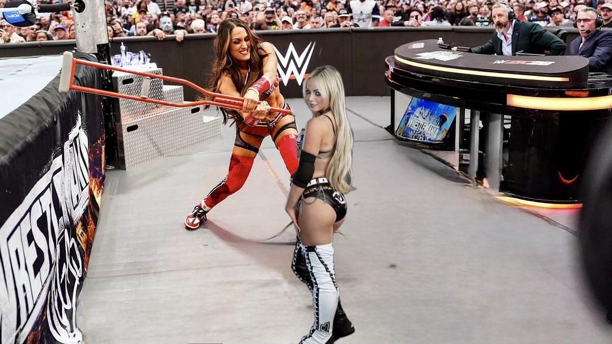SirStevenRice's tweet photo. How Nikki is showing up next week to #WWERaw. 😝 @NikkiAndBrie #BellaArmy https://t.co/FSnf15O5ZA