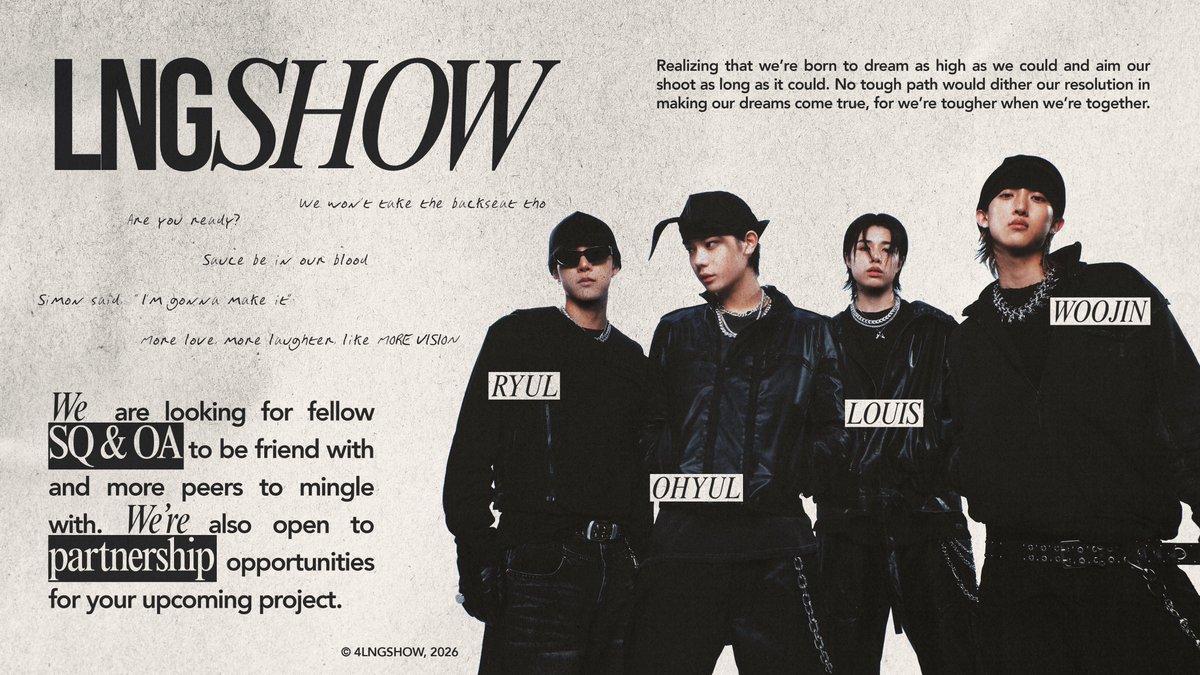 ✱ 우리의 큰 꿈을 위한, LNGSHOW tweet media