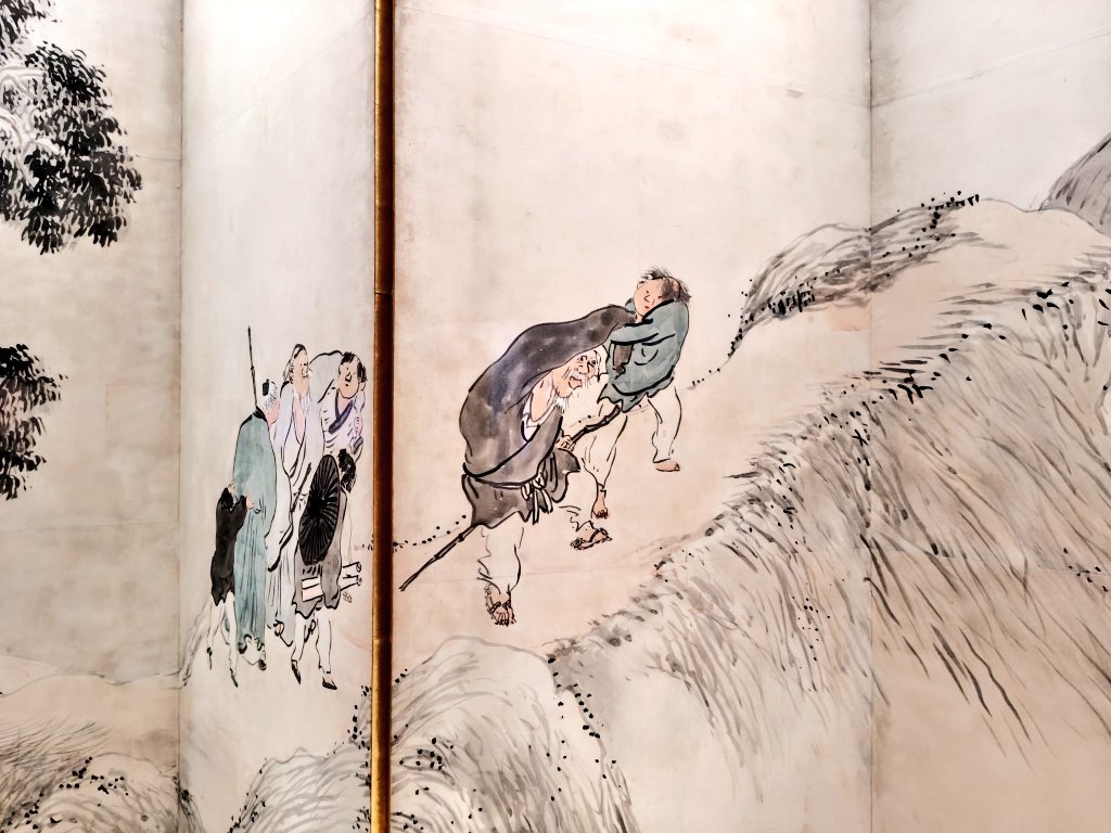 東京国立博物館、本館 いいなと思ったもの 与謝蕪村「山野行楽図屏風