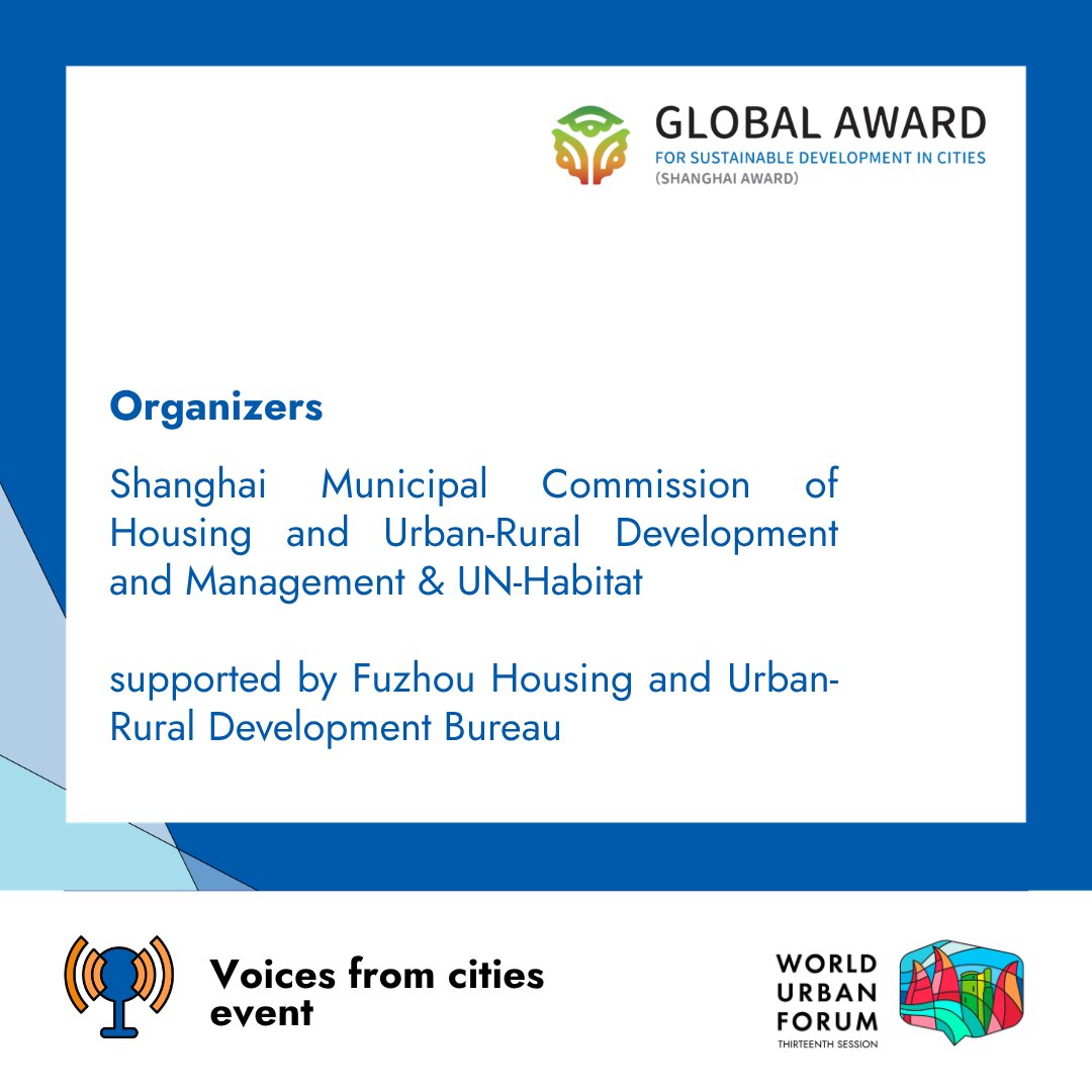 Global Award for Sustainable Development in Cities tweet media