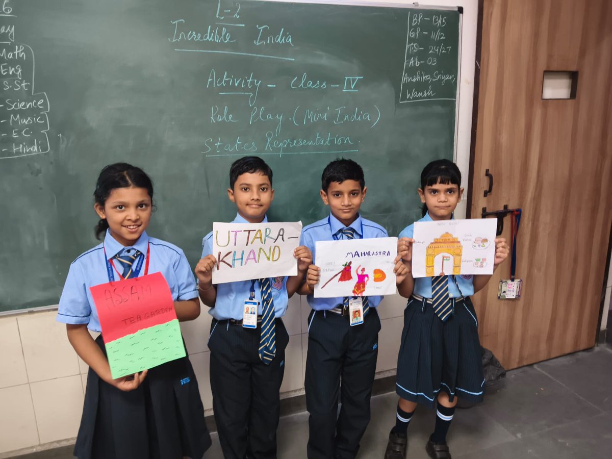 MODERN_NOIDA's tweet photo. The students of Class 4 enthusiastically participated in the *State Representation Activity*, where they beautifully showcased the rich culture and heritage of different states of India through role play. 🎭🎉 https://t.co/PN3e3IUj8Q