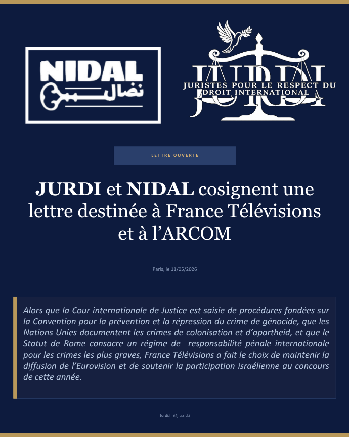 Juristes pour le respect du droit international tweet media