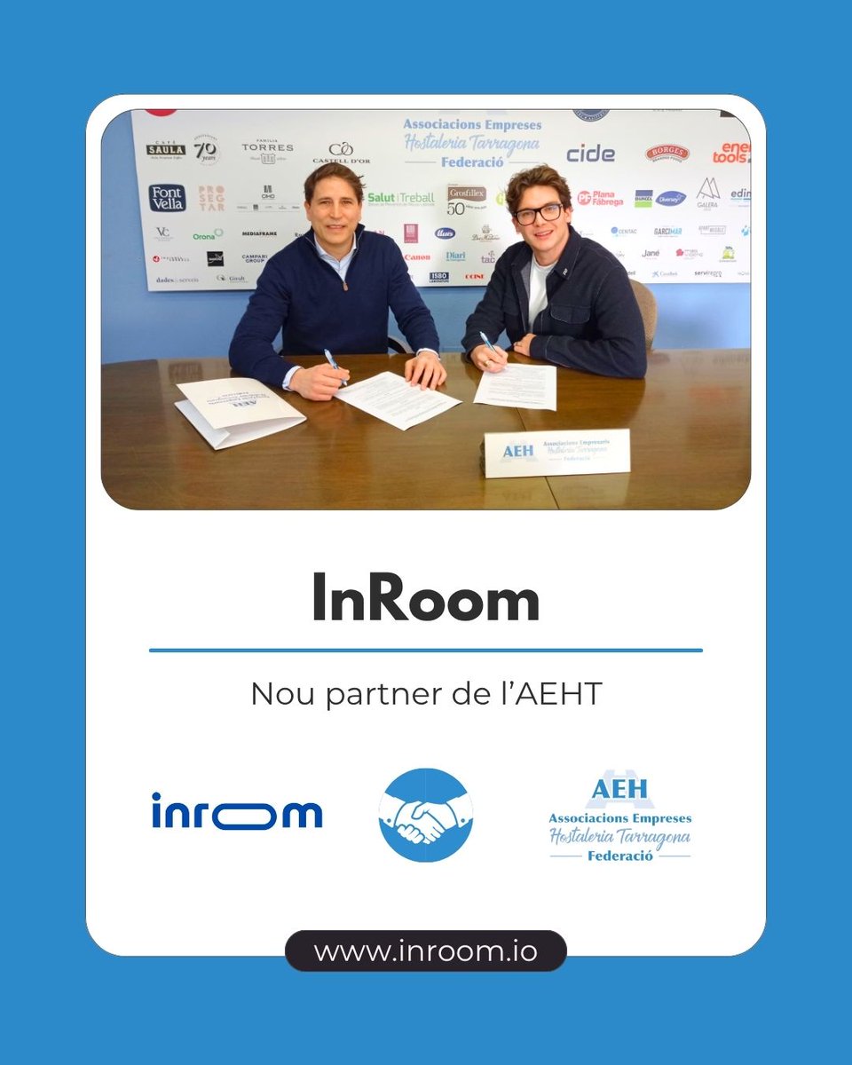 AEHTarragona's tweet photo. ➡️Donem la benvinguda a InRoom com a nou partner de l'AEHT!

És un assistent virtual dissenyat per automatitzar l'atenció al client en hotels, campings i apartaments🤝Els socis podran gaudir d'un descompte del 10% en la contractació.

Contacte: j.marsal@inroom.io | 603 357 275 https://t.co/D2g9a8n8IH