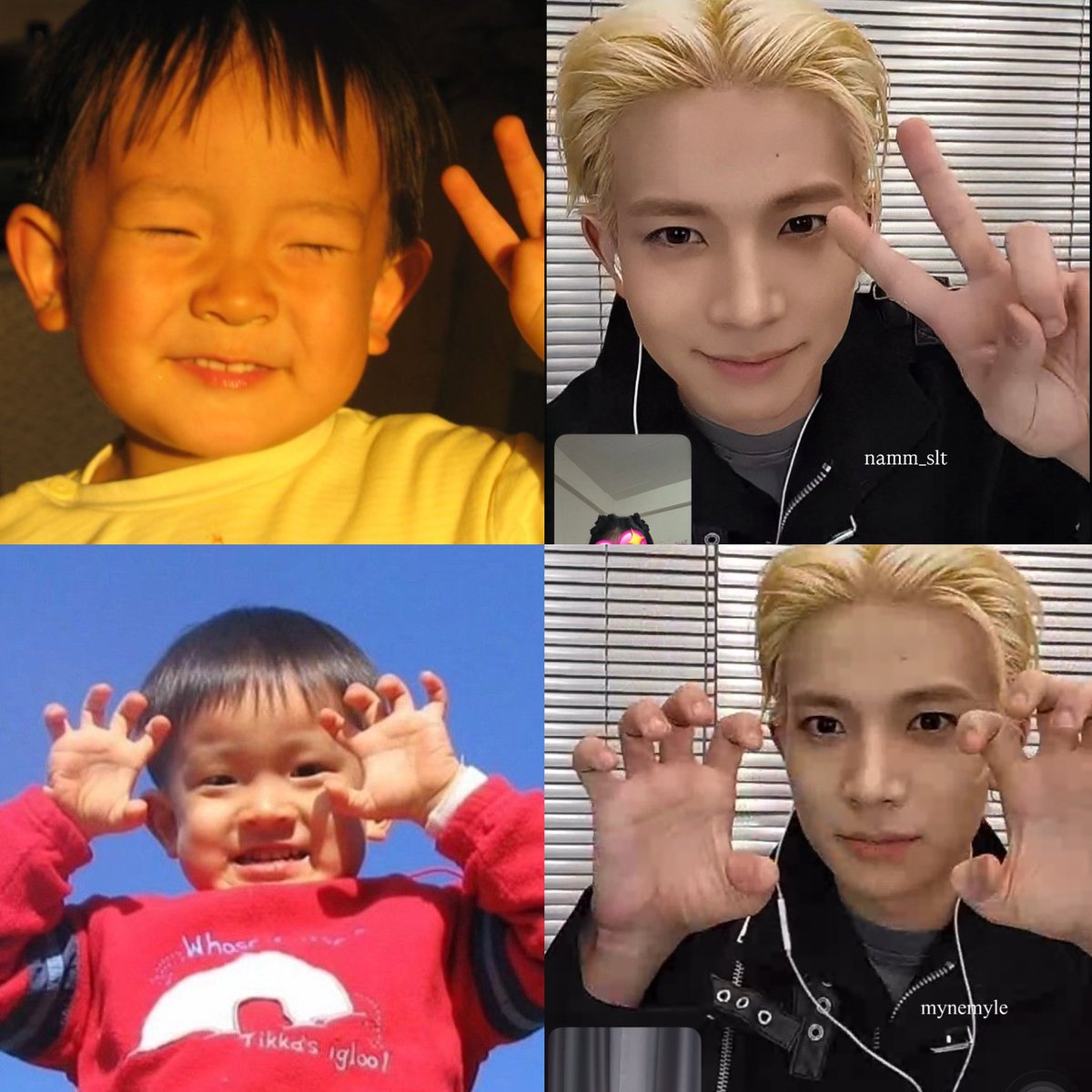 we got evan imitating his baby photos 😭😭🫶🏻