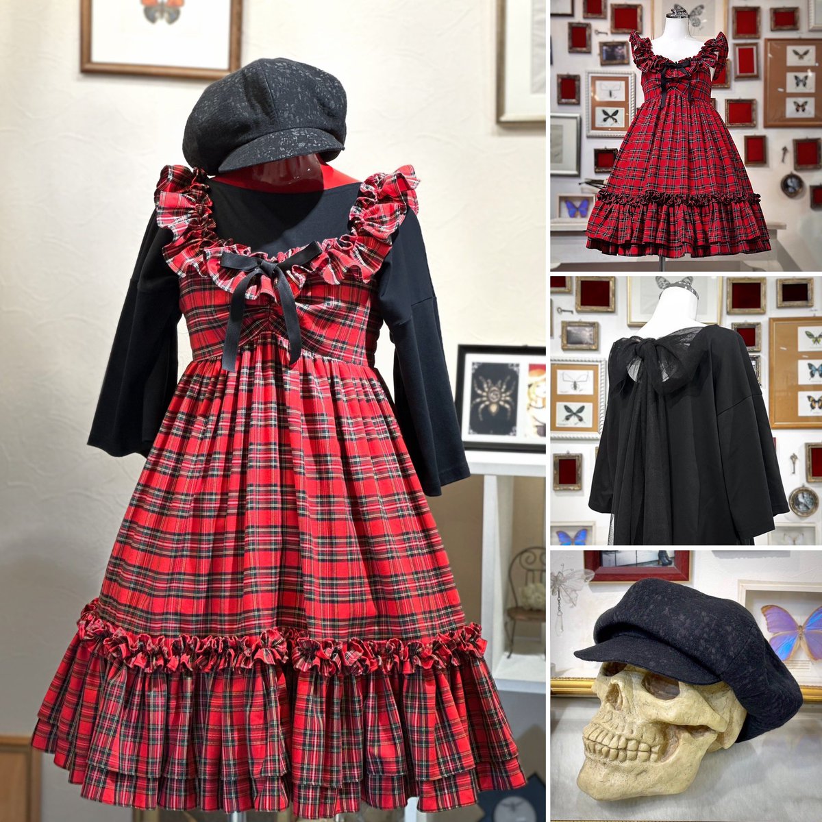 Na+H コーディネート】 ◾️赤チェックベビードール◇hm 47,300円