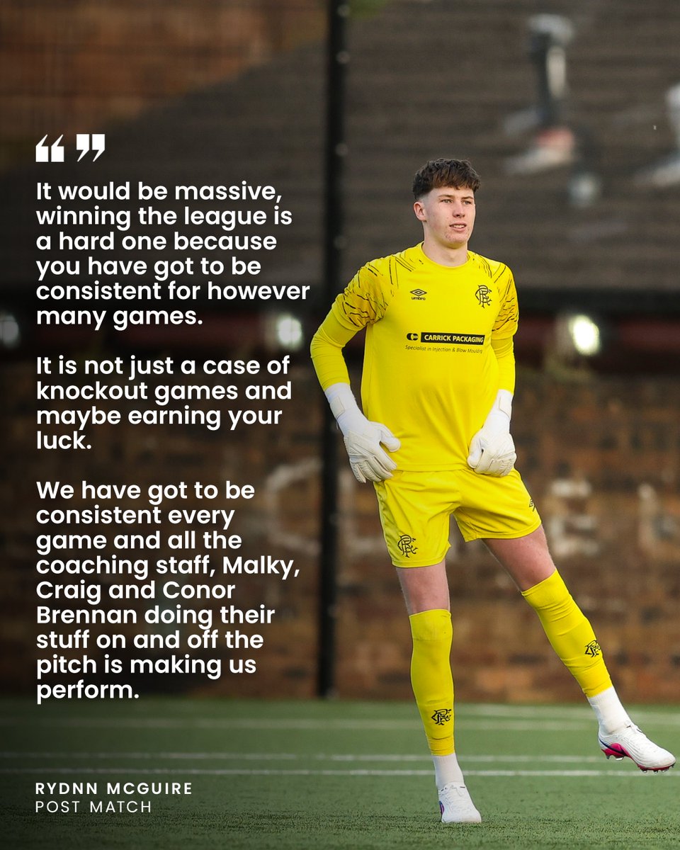 RFC_Youth's tweet photo. 💭 Rydnn McGuire has urged his Rangers teammates to go and deliver the title after a big three points in their respective league campaign last night.

Read More from Rydnn 👉 https://t.co/piEMd5D8Vy https://t.co/MYGzXVGyBW
