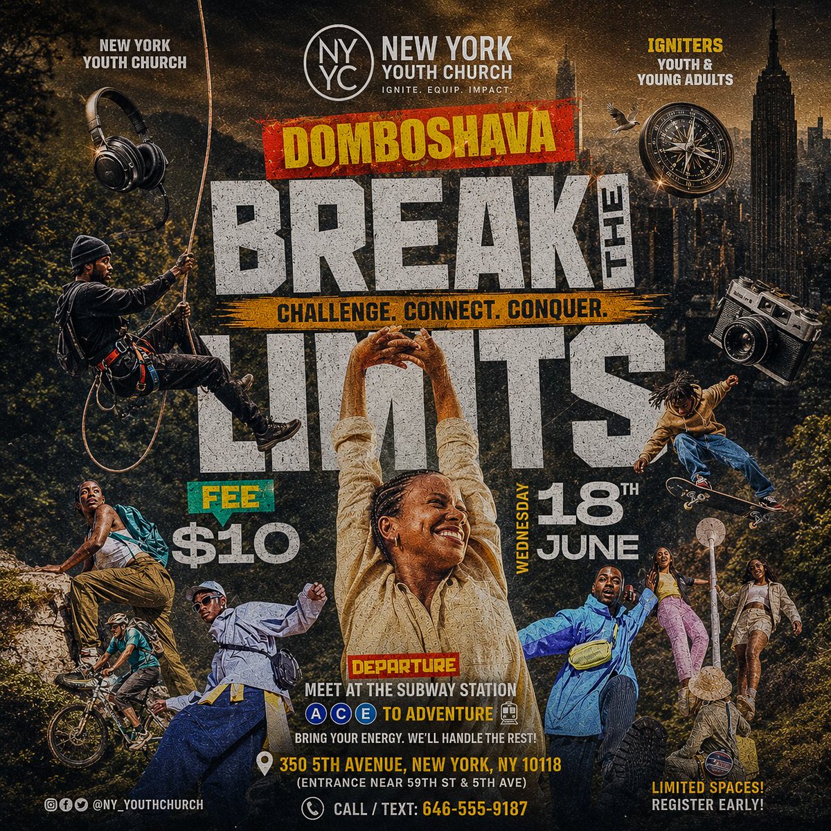 Aydesignco's tweet photo. POV: The youth group finally decided to make memories instead of excuses ππ₯
Tag the friend thatβs definitely coming with you ππ
#BreakTheLimits #NYCEvents #YouthCulture #TrendingNow #aydesignco https://t.co/cJQzZQhXIS